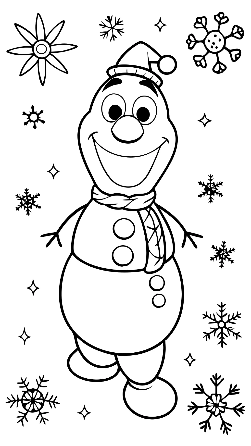 olaf from frozen coloring page